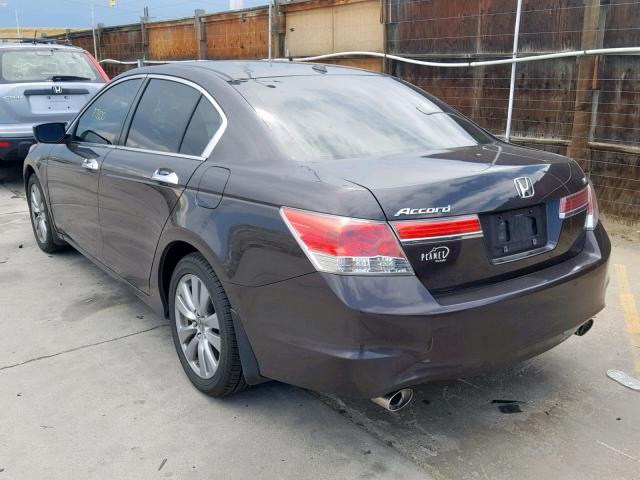 1HGCP3F86CA014847 - 2012 HONDA ACCORD EXL BROWN photo 3