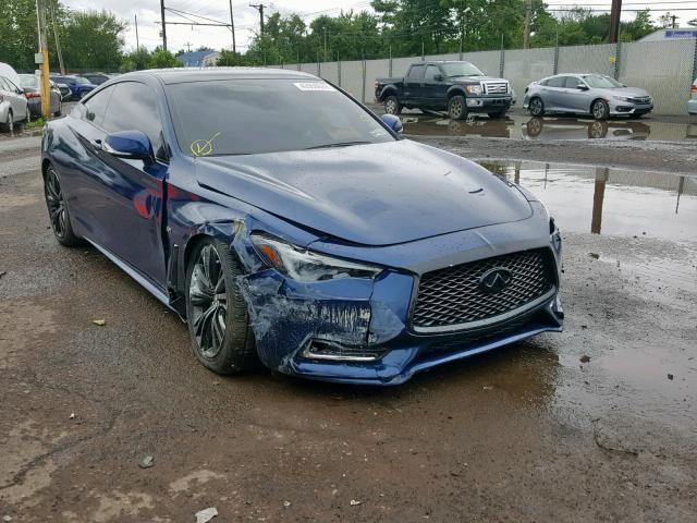 JN1EV7EL6JM392918 - 2018 INFINITI Q60 LUXE 3 BLUE photo 1