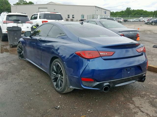 JN1EV7EL6JM392918 - 2018 INFINITI Q60 LUXE 3 BLUE photo 3