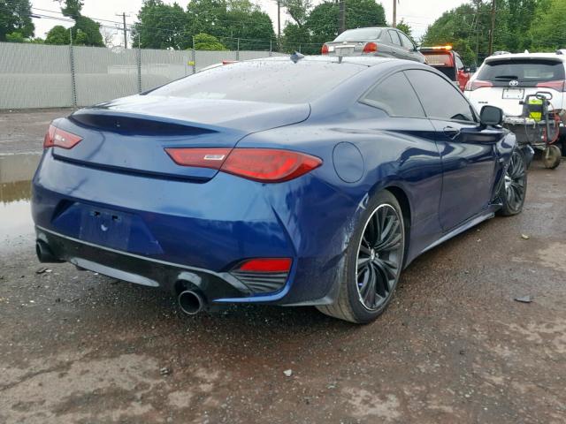 JN1EV7EL6JM392918 - 2018 INFINITI Q60 LUXE 3 BLUE photo 4