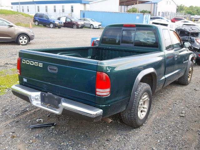 1B7GL12X12S603679 - 2002 DODGE DAKOTA BAS GREEN photo 4