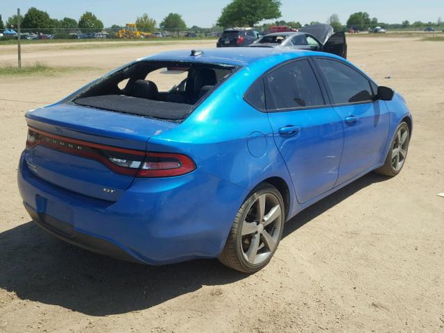 1C3CDFEB8FD213072 - 2015 DODGE DART GT BLUE photo 4