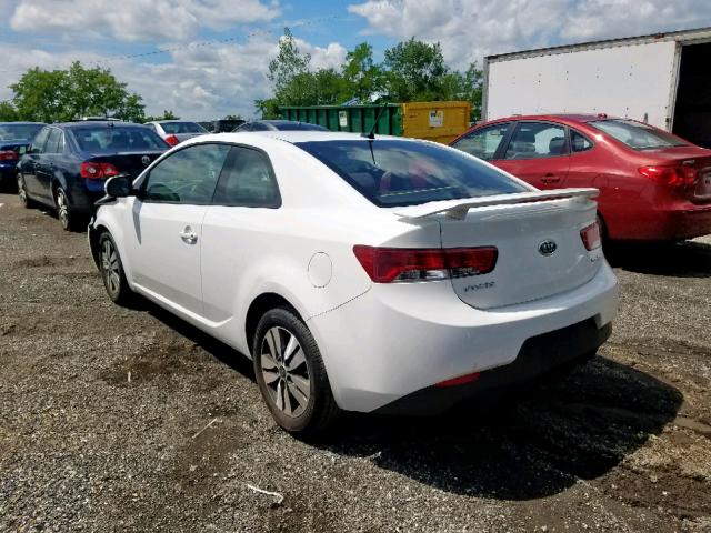 KNAFU6A25D5679500 - 2013 KIA FORTE EX WHITE photo 3