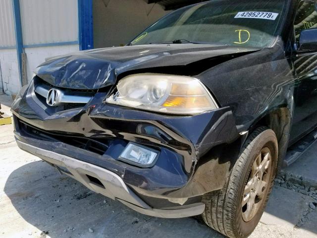 2HNYD18615H550276 - 2005 ACURA MDX TOURIN BLACK photo 9