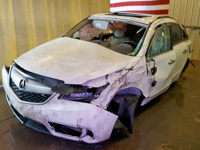 5FRYD4H25EB004461 - 2014 ACURA MDX WHITE photo 2