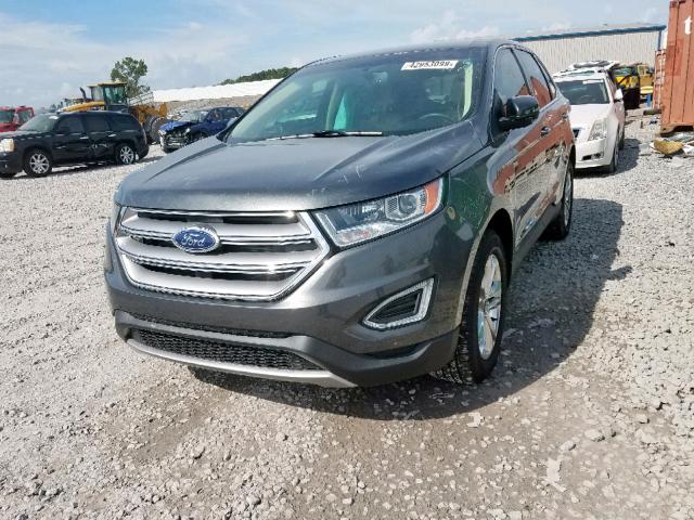 2FMPK3J84JBC45927 - 2018 FORD EDGE SEL GRAY photo 2