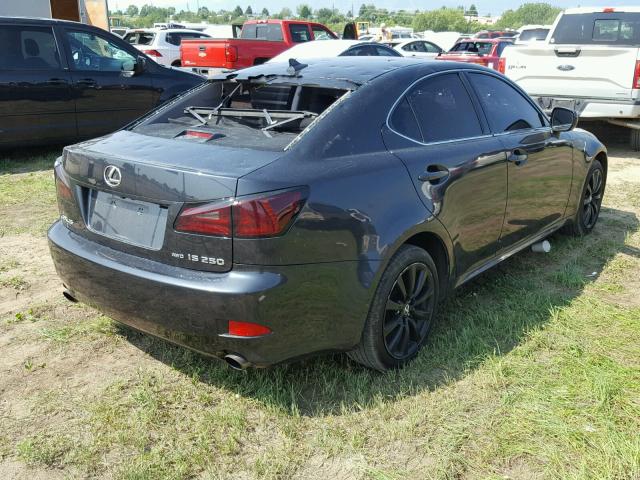 JTHCK262675015058 - 2007 LEXUS IS 250 GRAY photo 4