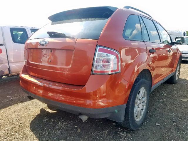 2FMDK36C77BB25712 - 2007 FORD EDGE SE ORANGE photo 4