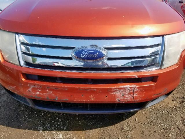 2FMDK36C77BB25712 - 2007 FORD EDGE SE ORANGE photo 9