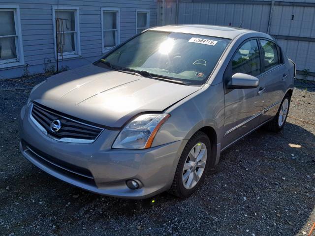 3N1AB6AP6CL668988 - 2012 NISSAN SENTRA 2.0 GRAY photo 2