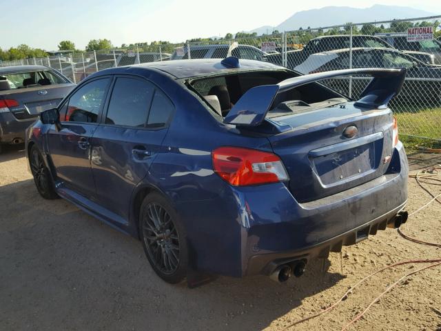 JF1VA2L69F9832574 - 2015 SUBARU WRX STI BLUE photo 3