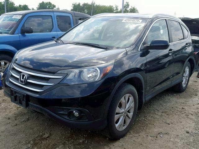 2HKRM4H76DH672562 - 2013 HONDA CR-V EXL BLACK photo 2