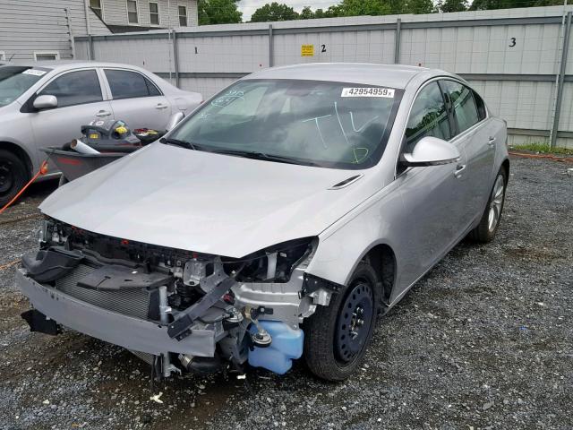 2G4GN5EX6F9133679 - 2015 BUICK REGAL PREM SILVER photo 2