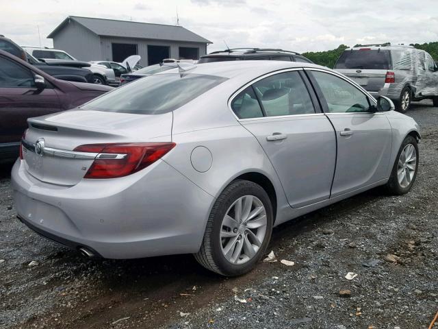 2G4GN5EX6F9133679 - 2015 BUICK REGAL PREM SILVER photo 4