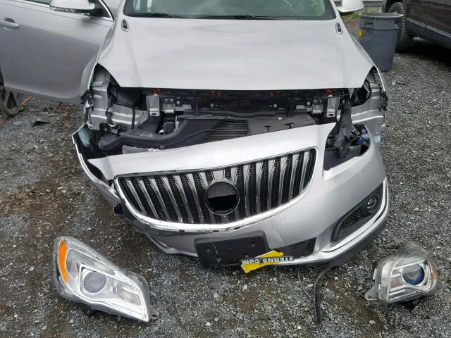 2G4GN5EX6F9133679 - 2015 BUICK REGAL PREM SILVER photo 9