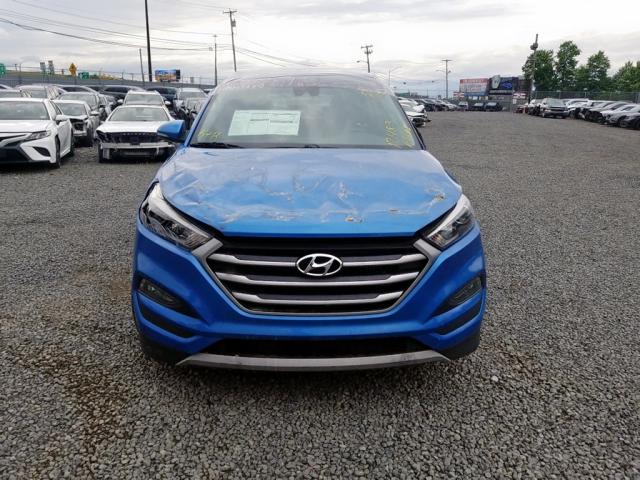 KM8J3CA29JU624527 - 2018 HYUNDAI TUCSON VAL BLUE photo 10