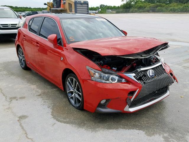 JTHKD5BHXF2221694 - 2015 LEXUS CT 200 RED photo 1