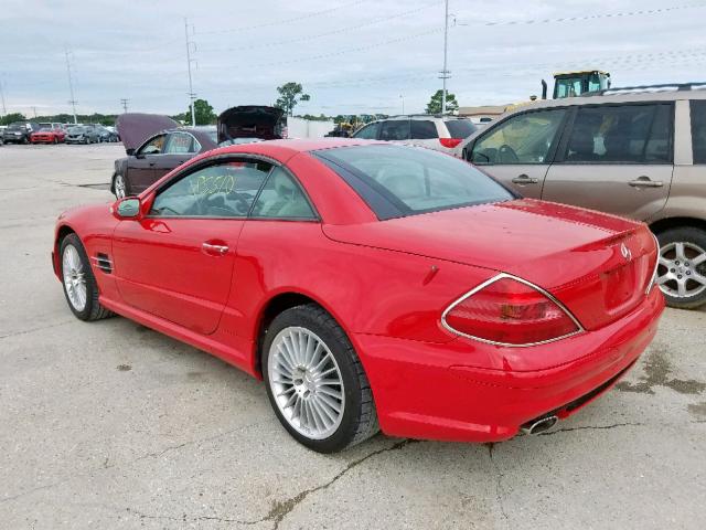 WDBSK75F03F035775 - 2003 MERCEDES-BENZ SL 500R RED photo 3