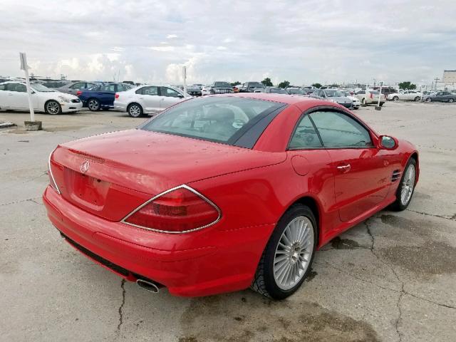 WDBSK75F03F035775 - 2003 MERCEDES-BENZ SL 500R RED photo 4