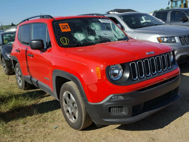 ZACCJAAH9HPF17713 - 2017 JEEP RENEGADE S RED photo 1