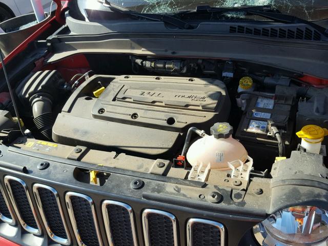 ZACCJAAH9HPF17713 - 2017 JEEP RENEGADE S წითელი ფოტო 7