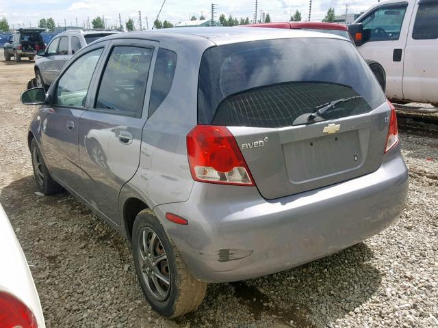 KL1TG65697B714479 - 2007 CHEVROLET AVEO LT GRAY photo 3