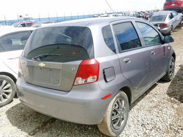 KL1TG65697B714479 - 2007 CHEVROLET AVEO LT GRAY photo 4