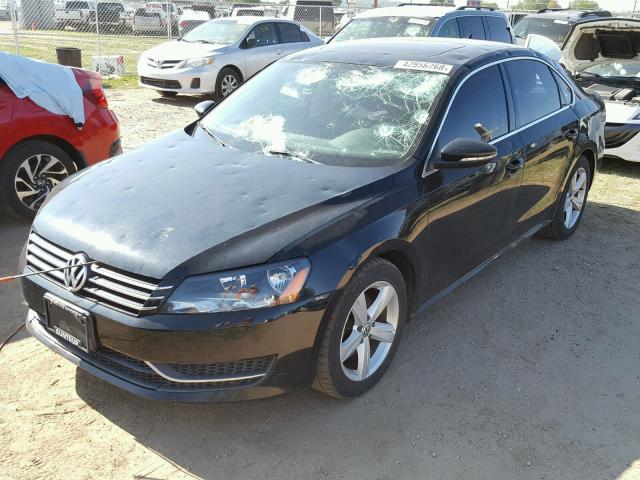 1VWBP7A31CC068457 - 2012 VOLKSWAGEN PASSAT SE BLACK photo 2