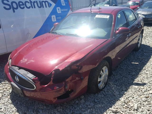 2G4WC532951296851 - 2005 BUICK LACROSSE C RED photo 2