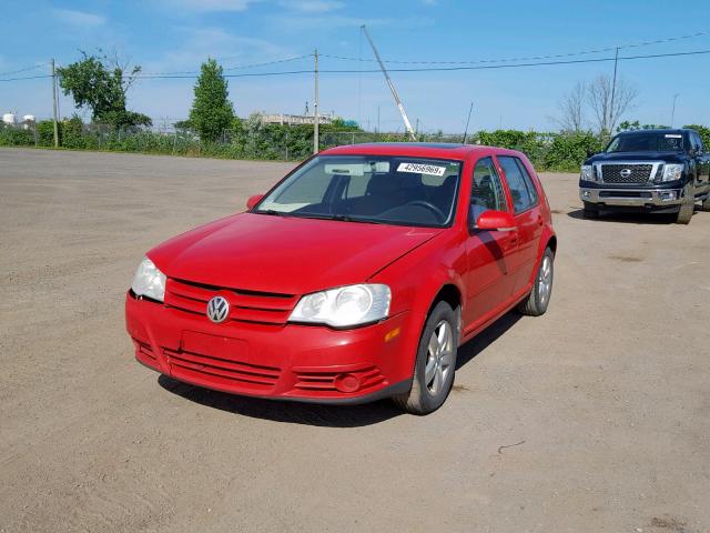 9BWEL41J094007229 - 2009 VOLKSWAGEN CITY GOLF RED photo 2