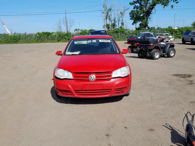 9BWEL41J094007229 - 2009 VOLKSWAGEN CITY GOLF RED photo 9