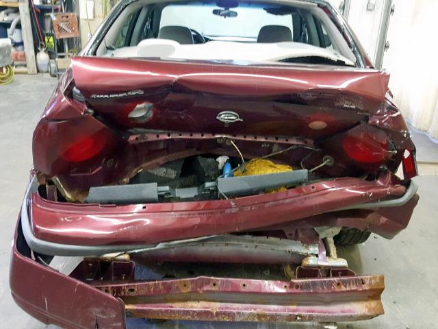 2G1WF52E629188703 - 2002 CHEVROLET IMPALA MAROON photo 9