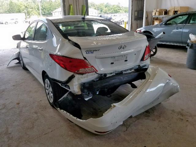 KMHCT4AEXGU151285 - 2016 HYUNDAI ACCENT SE WHITE photo 3