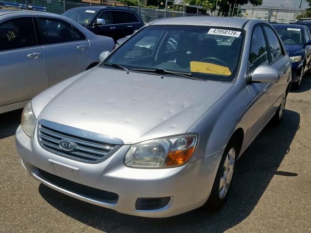 KNAFE121385500656 - 2008 KIA SPECTRA EX SILVER photo 2