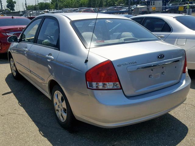 KNAFE121385500656 - 2008 KIA SPECTRA EX SILVER photo 3