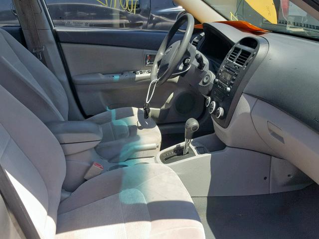 KNAFE121385500656 - 2008 KIA SPECTRA EX SILVER photo 5