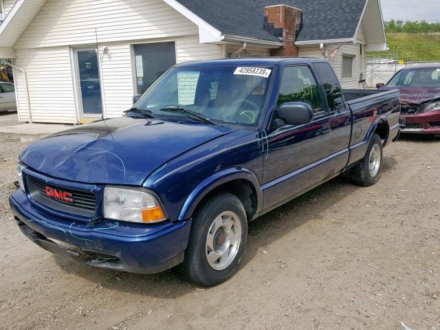 1GTCS1948Y8118619 - 2000 GMC SONOMA BLUE photo 2