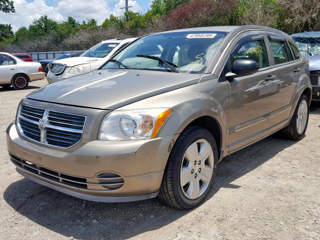 1B3HB48B77D173481 - 2007 DODGE CALIBER SX GOLD photo 2