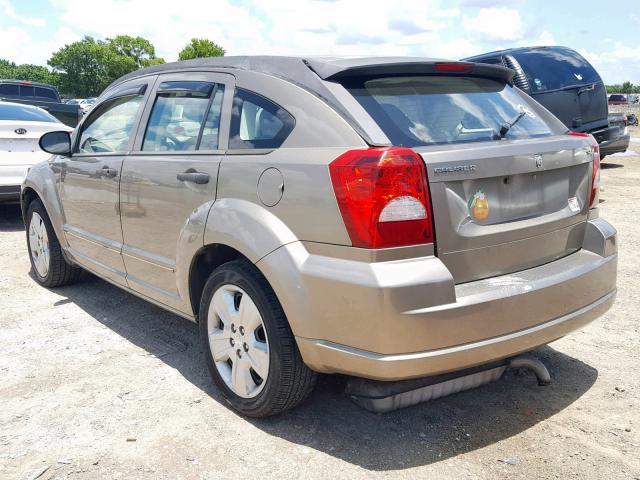 1B3HB48B77D173481 - 2007 DODGE CALIBER SX GOLD photo 3