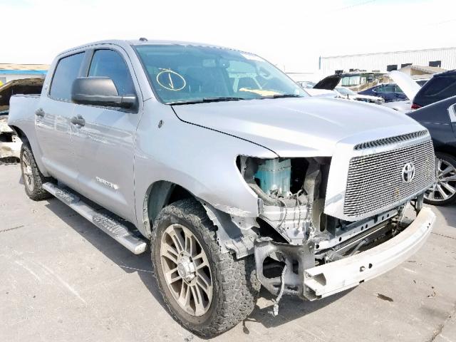 5TFEM5F16CX051487 - 2012 TOYOTA TUNDRA CRE SILVER photo 1