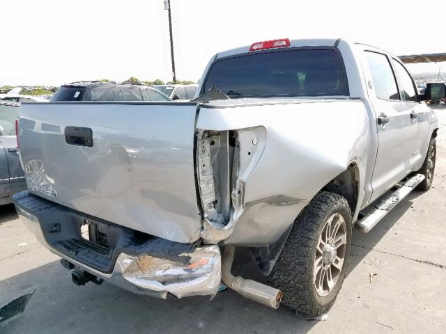 5TFEM5F16CX051487 - 2012 TOYOTA TUNDRA CRE SILVER photo 4