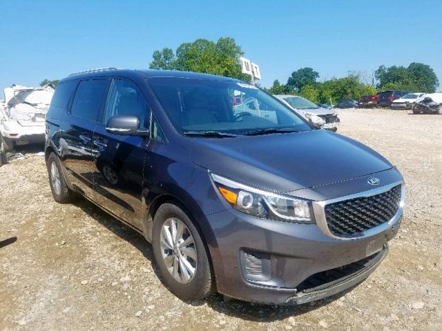 KNDMB5C14F6069289 - 2015 KIA SEDONA LX GRAY photo 1