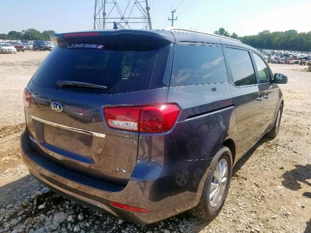 KNDMB5C14F6069289 - 2015 KIA SEDONA LX GRAY photo 4