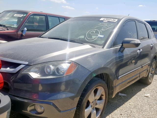 5J8TB18539A007028 - 2009 ACURA RDX TECHNO GRAY photo 2