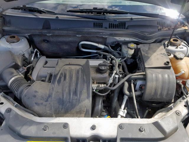 1G1AK52F957515874 - 2005 CHEVROLET COBALT SILVER photo 7