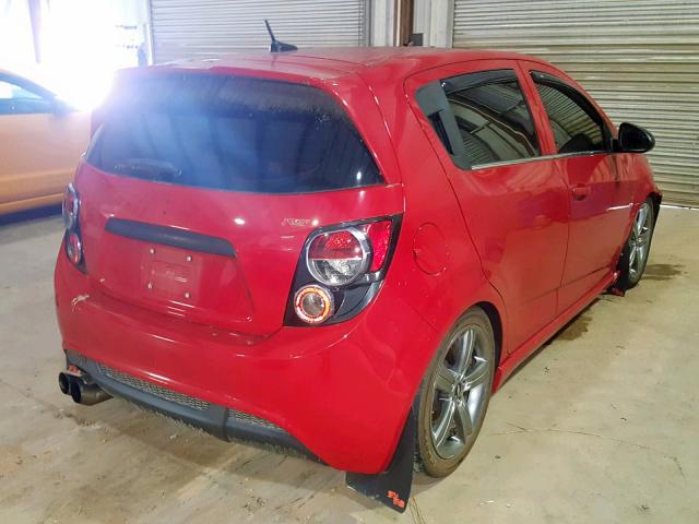 1G1JH6SB2D4191894 - 2013 CHEVROLET SONIC RS RED photo 4