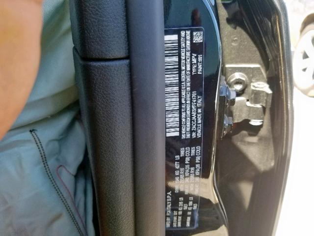 ZACCJAAB3HPF41761 - 2017 JEEP RENEGADE S BLACK photo 10