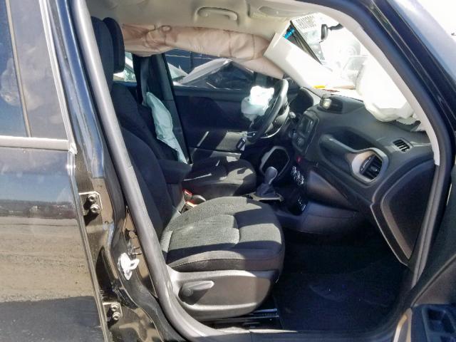 ZACCJAAB3HPF41761 - 2017 JEEP RENEGADE S BLACK photo 5