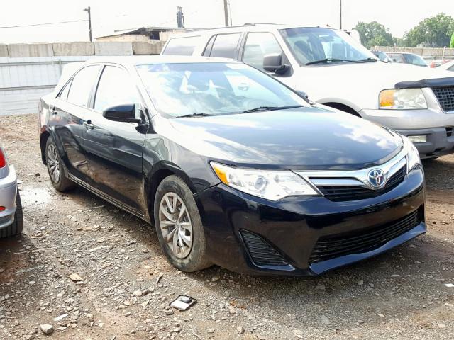 4T1BD1FK7EU141011 - 2014 TOYOTA CAMRY HYBR BLACK photo 1