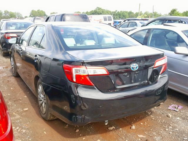 4T1BD1FK7EU141011 - 2014 TOYOTA CAMRY HYBR BLACK photo 3